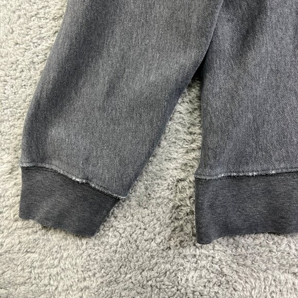 Vintage Old Navy Sweatshirt Mens XL Gray Spellout Heavy Well Worn 90s Y2K - Picture 5 of 16